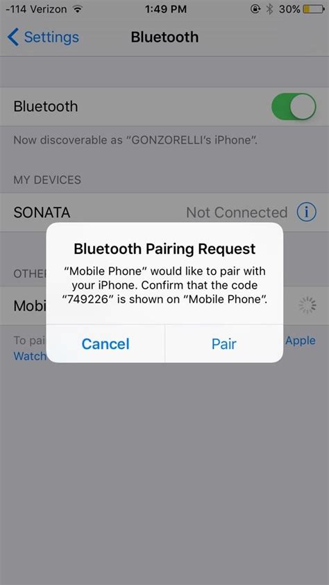 Using Bluetooth to Share Your iPhone's Internet Connection