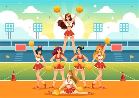 Using Cheerleader Cartoons in Different Contexts