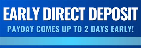 Using Early Direct Deposit Programs