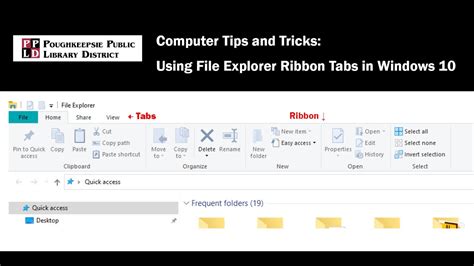 Using File Explorer Ribbon in Windows 10