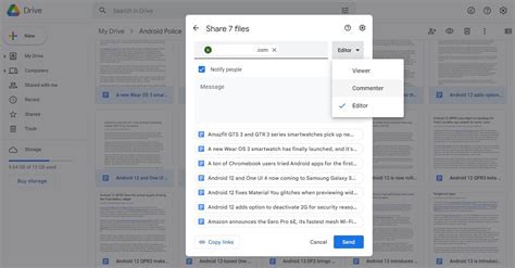 Using Google Drive to share the file