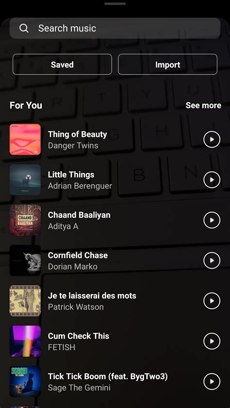 Using Instagram's Music Library