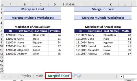 Using Merged Excel Data