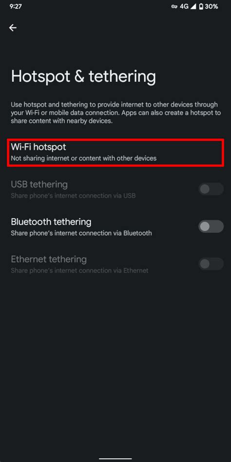 Using Mobile Hotspots (Tethering)