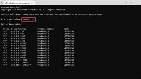 Using Netstat To See Listening Ports &amp; PID
