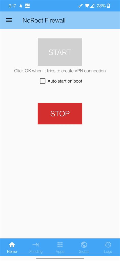 Using NoRoot Firewall