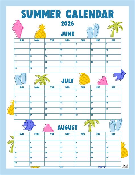Using Printable Summer Calendar Stickers