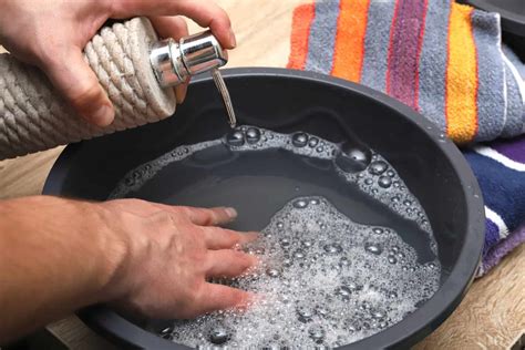 Using Soap and Water Solution