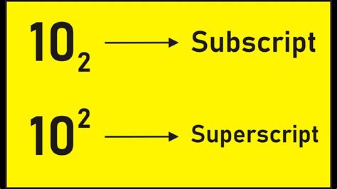 Using Superscripts and Subscripts