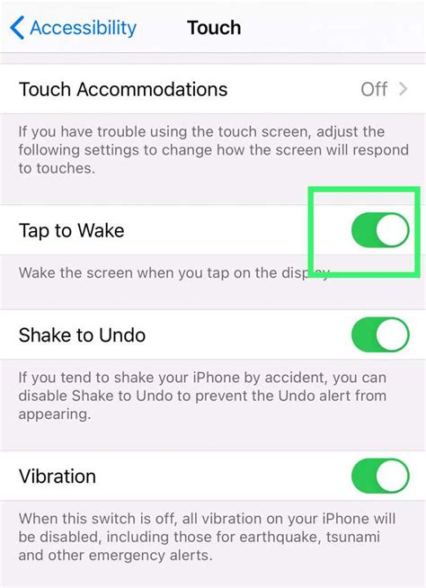 Using Tap to Wake