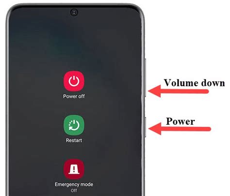 Using The Power &amp; Volume Down Buttons