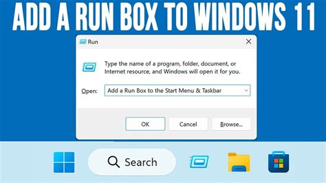 Using The Run Dialog Box