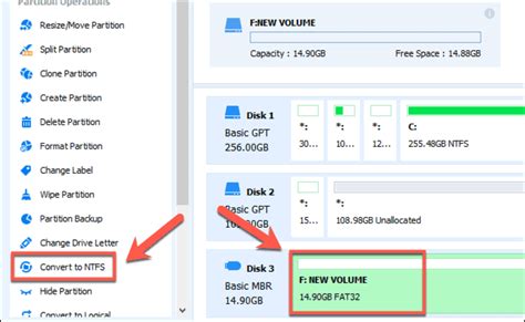 Using Third-Party Software To Convert FAT32 Drives