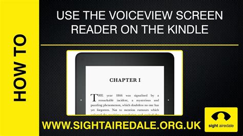 Using VoiceView on Kindle E-readers