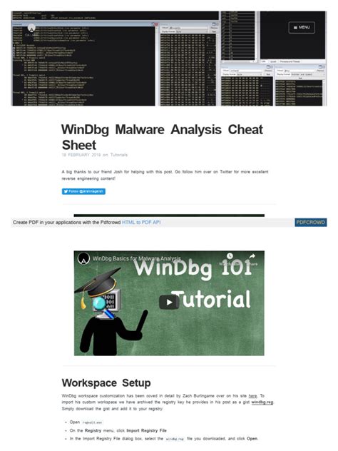 Using WinDbg For Malware Analysis