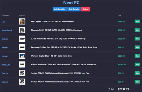 Using a PC Build Planning Tool