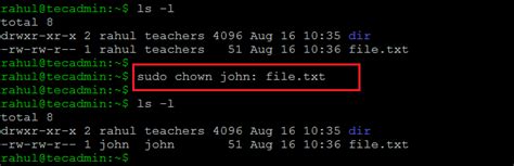 Using chown On A Single File
