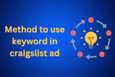 Image of using keywords on Craigslist
