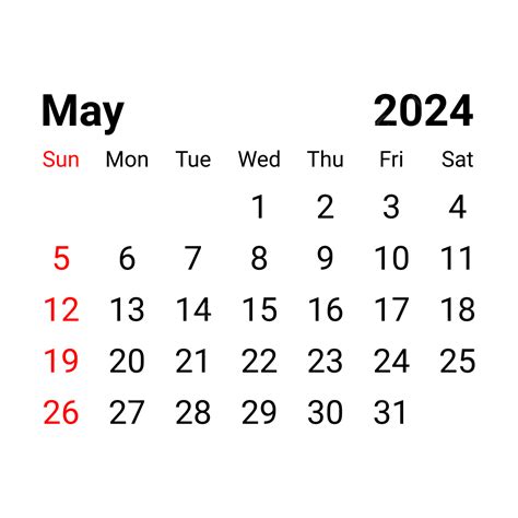 Using the 2024 May Calendar