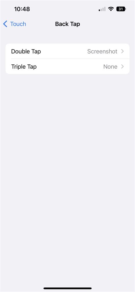 Using the Back Tap function, you may easily take a screenshot