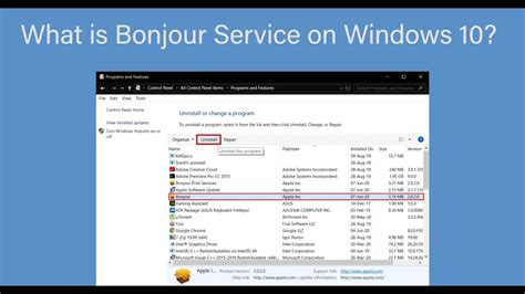 Using the Bonjour Service on Windows 10