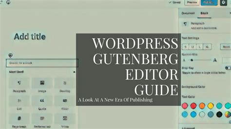 Using the Glutenberg Editor in WordPress