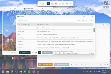 Using the Text Grab app