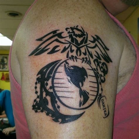 Men's USMC tattoo Tattoos, Usmc tattoo, Tribal tattoos