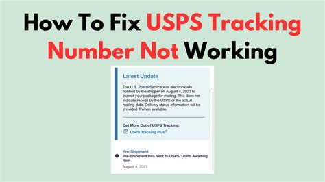 Usps Tracking Number From Amazon Not Working