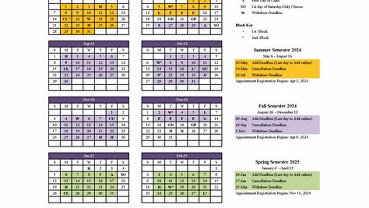 Ut 2025 Spring Calendar