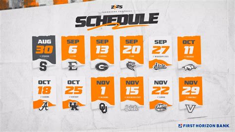Ut Football Schedule 2021 Printable