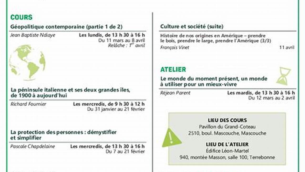 Uta Programmation Hiver 2024