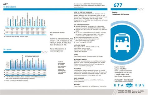 List Of Utah Transit Authority Bus Routes Salt Lake Bus Schedule