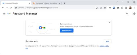 Utilize Chrome Password Manager
