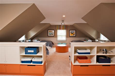 Utilize Slanted Walls for Storage attic bedroom
