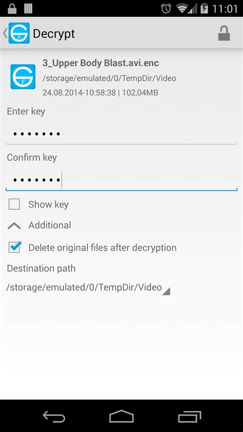 Utilizing Android's Built-in File Encryption