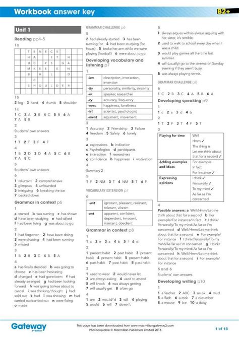 Utilizing the Answer Key for Comprehensive Practice