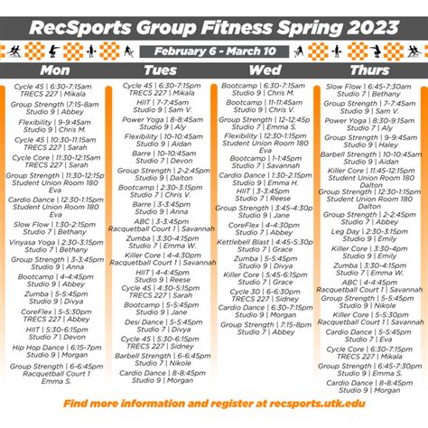 Utk Spring 2024 Schedule