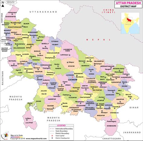 Uttar Pradesh Map In India
