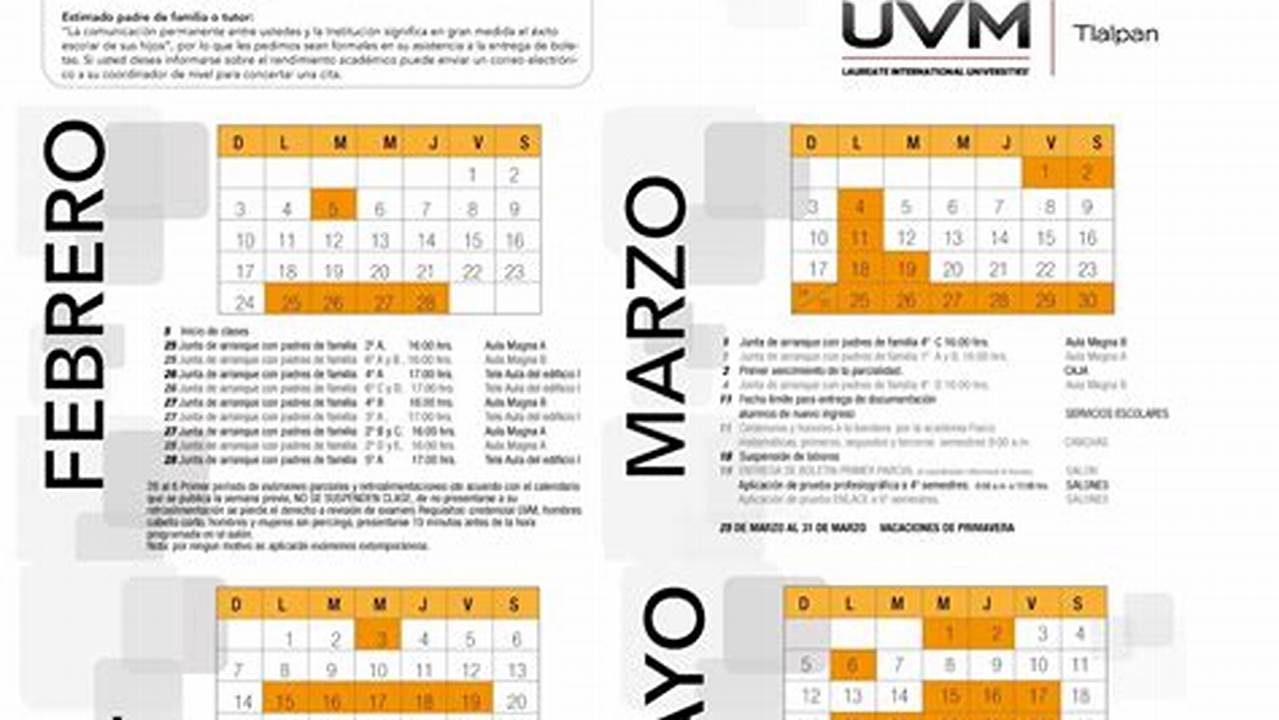 Uvm Schedule Spring 2025