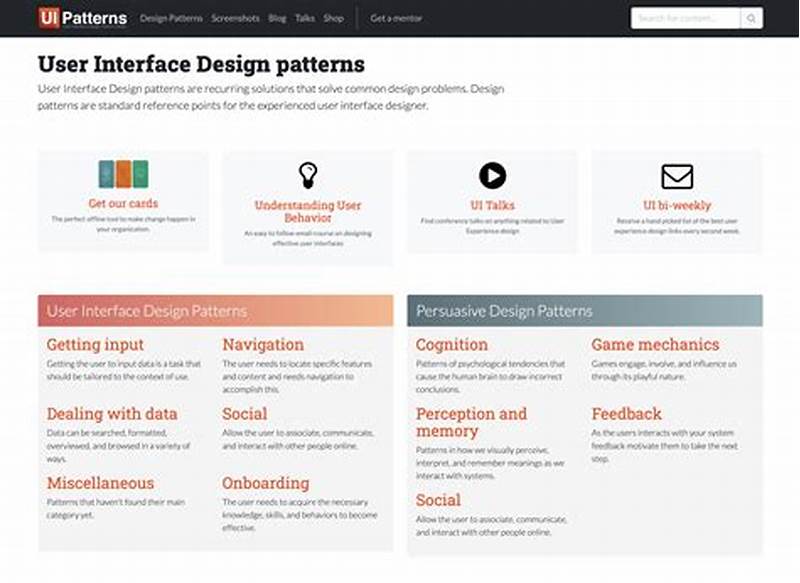 Ux Design Pattern Library
