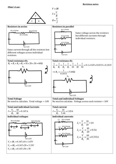 V R And I In Parallel Circuits Worksheet Answers