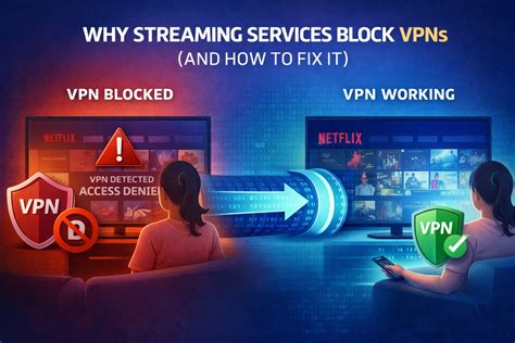 VPN blocking streaming site access fix