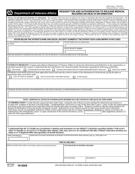 Va Medical Records Request Form