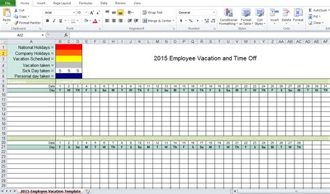 Vacation Schedule Template Excel Download Free Excel Spreadsheets and