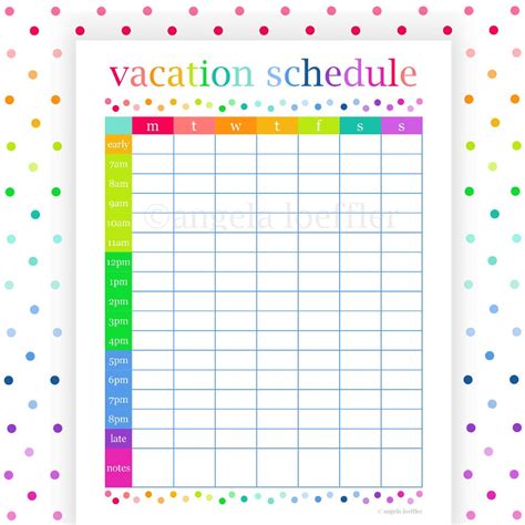 Vacation Schedule Template 2016 Best Of 4 Vacation Schedule Templates
