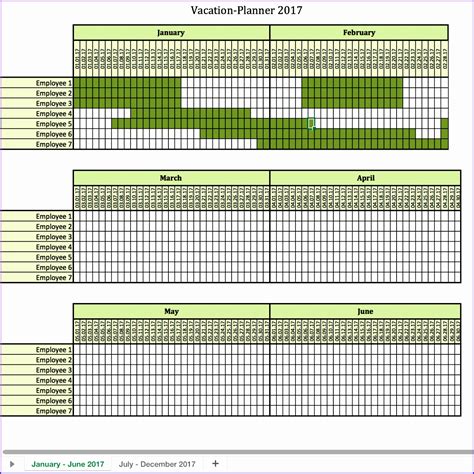 Vacation Calendar Template Excel