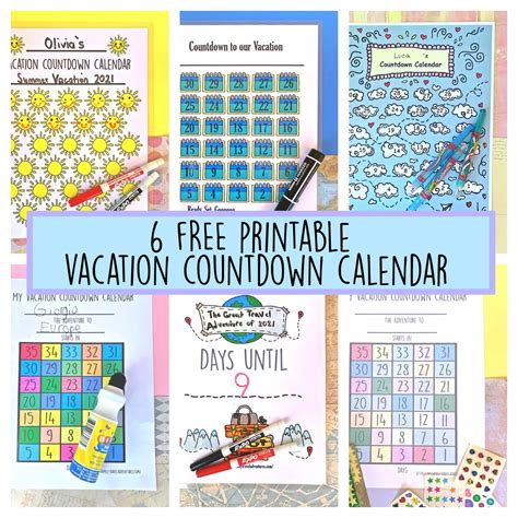 Vacation Countdown Calendar Printable