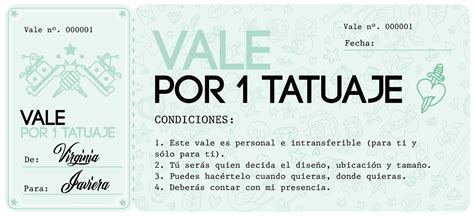 Vale Por Un Tatuaje Pdf Plantilla de vale de regalo para tatuajes tarjeta de regalo - Etsy España
