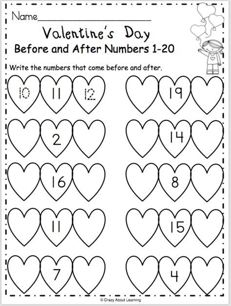 Valentine Addition Worksheets For Kindergarten